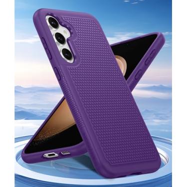 Imagem de Capa para Samsung Galaxy S23 FE de camada dupla protetora leve com traseira texturizada antiderrapante capa de celular militar - Capa protetora protetora à prova de choque fina, resistente, durável, à