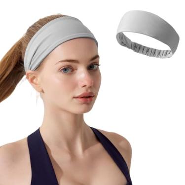 Imagem de Faixa elástica esportiva feminina para treino, fitness, respirável, absorvente de suor para corrida, ioga, academia