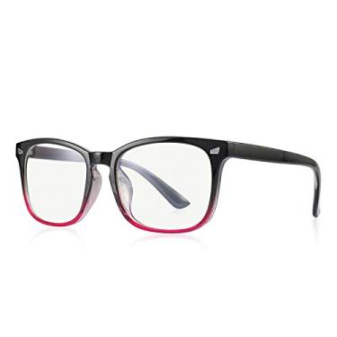 Imagem de Óculos de sol masculinos para mulheres, retrô, moderno, masculino, feminino, clássico, óculos de sol, Armação preta e vermelha/lente Tra, Lens Width: 52 Millimeters