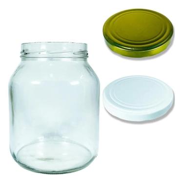 Imagem de 2X 2 Pote Vidro Grande Conserva 2 Litros Mantimentos Herméti