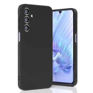 Imagem de Boaixiaen Compatível com Samsung Galaxy A16 5G, capa de telefone à prova de choque de silicone líquido fino macio TPU com proteção total à prova de choque para Galaxy A16 5G de 6,7 polegadas (preto)