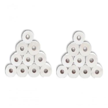 Imagem de 20 Rolos 200 Etiqueta 10x15 100x150 Térmica Adesiva Cor Bran