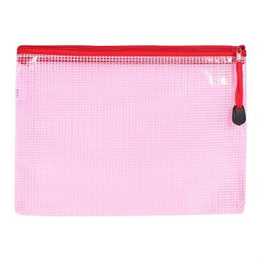 Imagem de Generic Sacos de Plástico, Pasta de Documentos Com Zíper de, para Colocar Certificados de Cartão de Documentos, Uso Escolar de Escritório, Mapas Expressos (Vermelho)