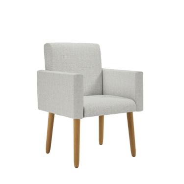 Imagem de Poltrona Decorativa Pés Palito Nina Linho