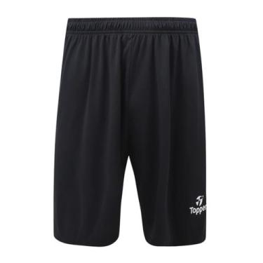Imagem de Calção Topper New Futebol Academia Shorts Esportivo, Preto, p