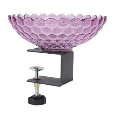 Imagem de Generic Bacia do Banho do Pássaro, Plataforma Plástica Aço Carbono Montada Banho Destacável Pássaro para a Varanda (Roxo)