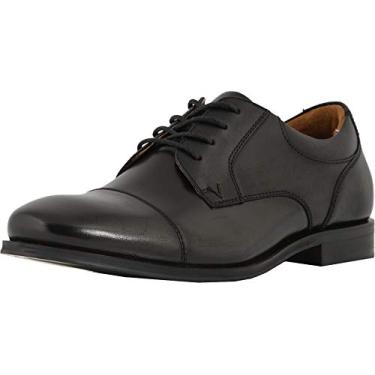 Imagem de Sapato social masculino Vionic Spruce Shane Oxford – couro com suporte de arco ortopédico oculto, Preto, 12