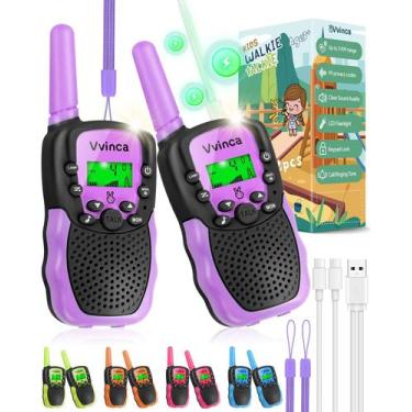 Imagem de Walkie Talkies Vvinca para crianças de 3 a 12 anos, pacote com 2 lante