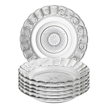 Imagem de 2X Jogo De Pratos Fundos Egípcio 6 Estrela Transparente