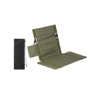 Imagem de Vaveren Cadeira de chão, assento de praia, ultraleve, portátil, dobrável, com apoio para as costas, para piscina, gramado, caminhada, quintal, Verde