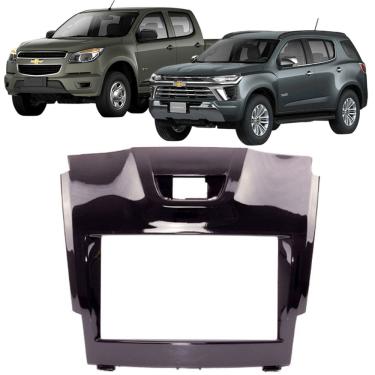 Imagem de Moldura 2 Din S10 Trailblazer 2012 à 2016 Black Piano Painel Central Multimidia Som Expex Epx 278