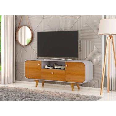 Imagem de Rack Noronha Off White/Naturalle – Bechara Móveis