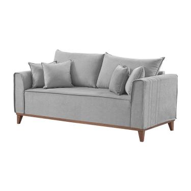 Imagem de Sofá 4 Lugares Living M-46 Martins Veludo Cinza