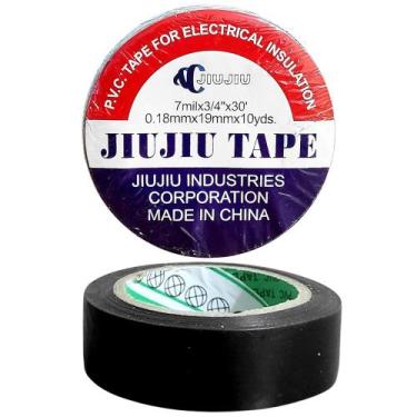 Imagem de Fita Isolante P/ Chicote Automotivo Anti-Chama 10m Preta - Jiujiu Tape