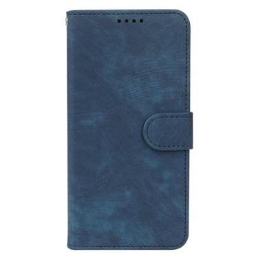 Imagem de FWYANZH Capa carteira para Xiaomi 17 Pro Max/17 Pro/17, capa flip de couro fosco, função de suporte, fecho magnético à prova de choque, azul, 17 Pro Max