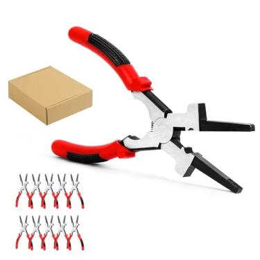 Imagem de Ziopetru Alicate de soldagem MIG de 20 cm, alicate multifuncional de soldagem MIG de aço carbono com alça isolada, alicate de corte de fio de ponta longa para soldagem profissional - confiável e