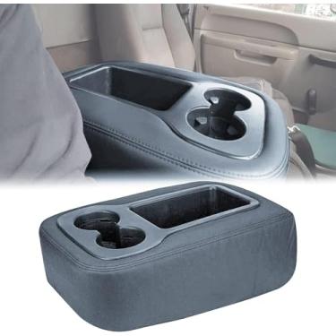 Imagem de GXARTS Capa de apoio de braço de assento compatível com Chevy 07-14 Silverado Tahoe Avalanche Suburban GMC Sierra Yukon XL Console com design de zíper fácil de instalar cinza escuro