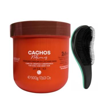Imagem de Mascara Capilar Cachos Arvensis 2x1 500g - Kit Cabelos Cacheados Crespos - Definição, Hidratação e Brilho + Escova Sortida
