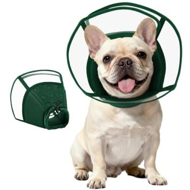 Imagem de Kuoser Coleira de cone para cães com acolchoamento macio para parar de lamber, cones macios ajustáveis para cães pequenos e médios após a cirurgia, coleira de recuperação respirável para animais de