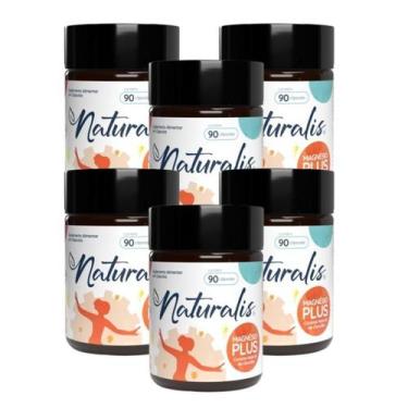 Imagem de Magnésio Plus Naturalis Vitaminas 90 Cápsulas Kit 6 Unidades