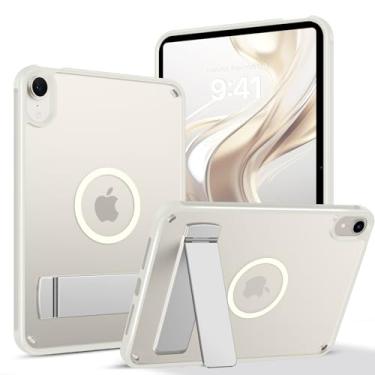 Imagem de GUAGUA Capa para iPad mini 7 2024 (A17 Pro), capa magnética mini 7ª/6ª geração com suporte (2024/2021) com suporte para lápis, capa protetora fina com suporte para iPad mini 7ª/6ª 8,3 polegadas, cinza