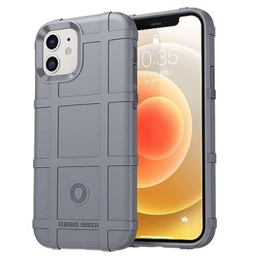 Imagem de IDEWEI Capa para iPhone 12 Mini, fibra de carbono refinada, anti-queda, anti-impressões digitais, proteção integral. A capa do telemóvel é compatível com iPhone 12 Mini