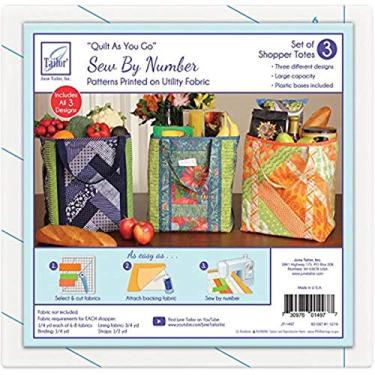 Imagem de June Tailor Inc Quilt As You Go Shoppers Totes-3 pacotes QAYG Sew/Nbr Utility Shop Tote