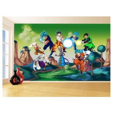 Imagem de Papel De Parede Dragon Ball Goku Vegeta Anime 3,5M Dbz314 - Você Decor