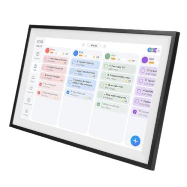 Imagem de SUNGOOYUE Calendário Digital Inteligente, Porta-retratos Com Tela Sensível Ao Toque de 15,6 Espaços e Organizador Familiar para Montagem na Parede de Escritório Doméstico ou Suporte de (Moldura Preta)