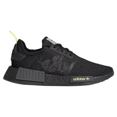 Imagem de adidas Tênis masculino NMD_r1, Core Black/Dgh Solid Grey/Pulse Yellow-Black, 45