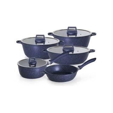 Imagem de Jogo De Panelas Graniflon Azul 5 Peças - Moda Do Chef