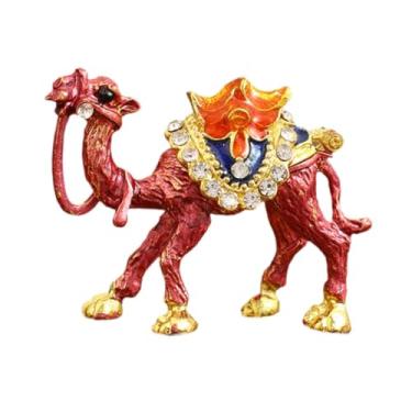 Imagem de YIJU Caixa de joias vintage em formato de, estilo porta-joias decorativo, ideal para mesa ou como objeto de decoração, Vermelho