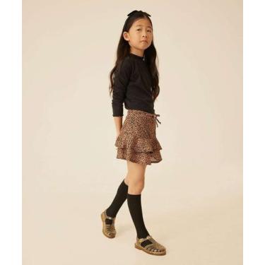 Imagem de Saia Infantil Animal Print Marisa Tam 4 a 10-47024, Marrom, 6