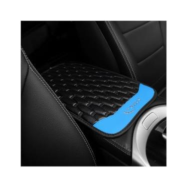 Imagem de Osilly Capa de caixa de apoio de braço para carro, couro PU quatro estações macio respirável antiderrapante protetor de console central automotivo almofada almofada, decoração interior do veículo,