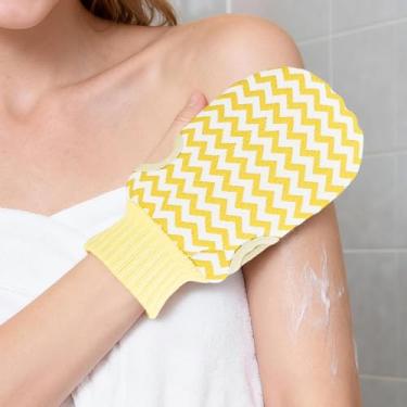 Imagem de Luva esfoliante de banho para esfregar o corpo, macia e suave, perfeita para limpeza profunda e relaxamento, luva de chuveiro para todos os tipos de pele