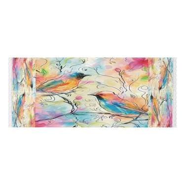 Imagem de Wassud Capas de lavadora e secadora de pássaros aquarela, protetor superior de lavadora com sacos de armazenamento, capa de geladeira à prova de poeira com bolsos para lavanderia doméstica, cozinha