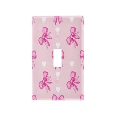 Imagem de Wassud Placa decorativa para interruptores de luz arcos e corações brancos, placa de parede para tomadas elétricas, interruptor único, 11 x 7 cm