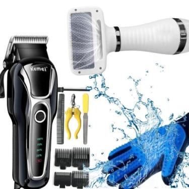 Imagem de Kit Profissional: Máquina Tosa 1991, Secador E Luva - Kemei, Bivolt