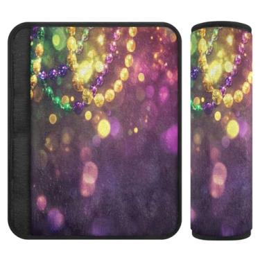 Imagem de Burbuja Capa para cinto de segurança de carro com contas de carnaval macias e confortáveis para alça de ombro de assento de carro, 1 par pequeno