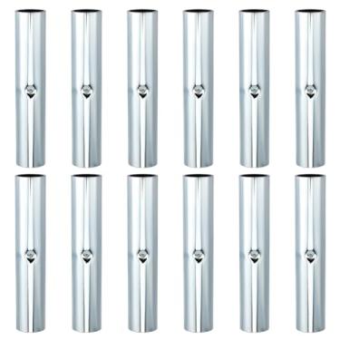 Imagem de BENECREAT Conector de poste de barraca de acampamento, acessórios para juntas, conector de tubos de metal para barracas de acampamento ao ar livre, trilhas, toldos, suporte de toldos (1,9 cm)