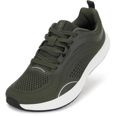 Imagem de WHITIN Tênis de corrida masculino Zero Drop + bico largo, Verde, 10 Wide