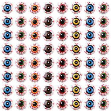 Imagem de Halloween Scary Eyeballs Skylety 64 unidades de 2,2 cm realistas