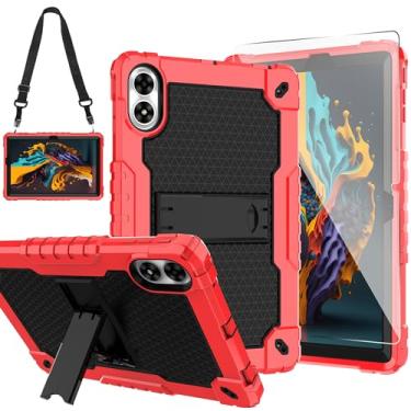 Imagem de Doemoil Capa para UMIDIGI G3 Tab Ultra, UMIDIGI G2 Tab, UMIDIGI G1Tab, suporte integrado com protetor de tela para tablet UMIDIGI G3 Tab Ultra, G3 Tab/G2 Tab/G1 tab 10,1 polegadas (vermelho/preto/1
