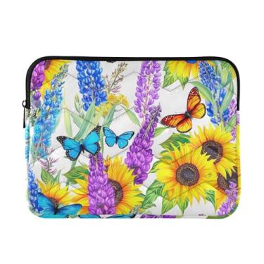 Imagem de Capas para laptop lindos girassóis à prova de choque capa protetora para notebook pasta, 15-15,6 polegadas
