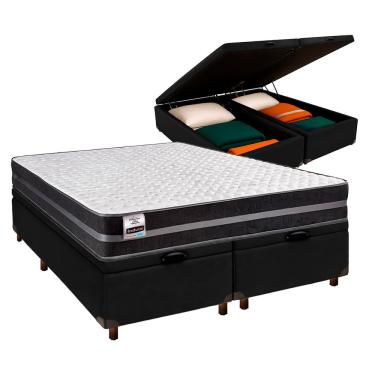 Imagem de Cama Box Bau + Colchão Queen Molas Ultralastic Bogota Inducol