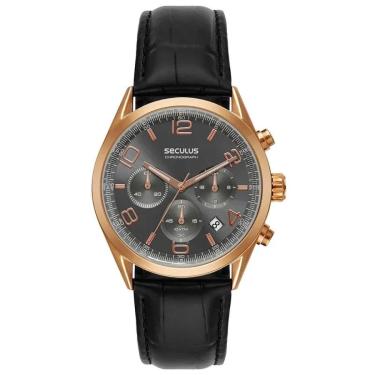 Imagem de Relógio Seculus Cronógrafo 77308GPSVRC3 Vidro Abaulado Couro Rosé-Masculino