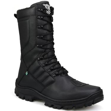 Imagem de Bota Militar Tático Coturno Cano Alto Antiderrapante Biqueira Proteção-Masculino