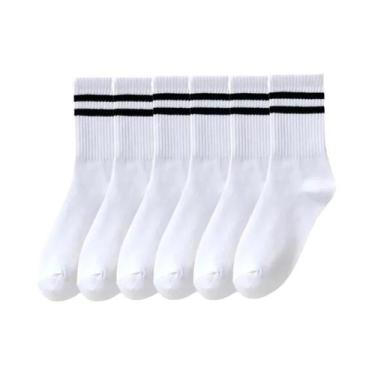 Imagem de Meias Esportivas Femininas De Cano Médio Respiráveis Para Outono/Inver