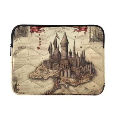 Imagem de GAIGEO Capa para laptop Mystery Castle fina, leve, durável, trabalho, viagem, tablet, bolsa para laptop, masculina, de 13 a 14 polegadas