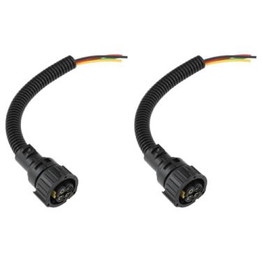 Imagem de SING F LTD 2 conectores de lanterna traseira com trava giratória de 4 pinos 1-967325-1 para equipamentos industriais automotivos fios de 15 cm